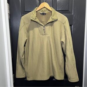 Under Armour Men’s Fleece Pullover Jacket Medium Loose Fit Olive Green Warm